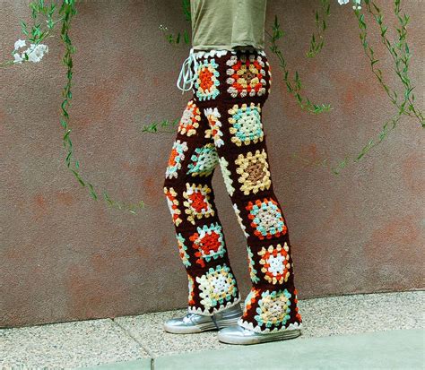 Funky Disco Crochet Pants Crochet Pants Crochet Fashion Crochet Clothes