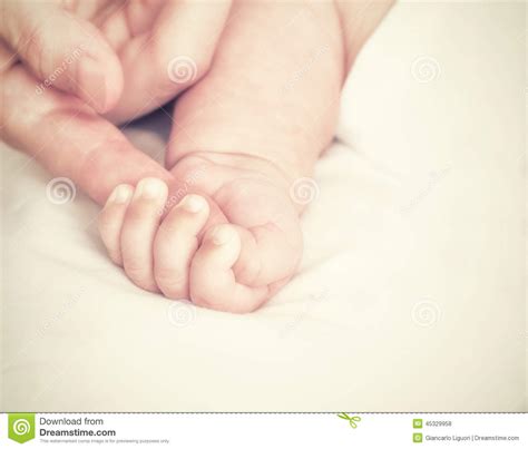 Mother And Baby Hands Stock Photo Image Of Little Infant