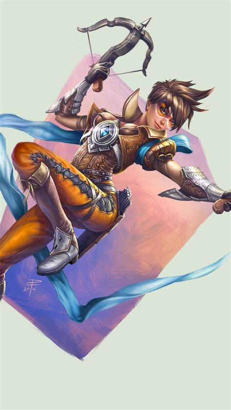 1080x1920 Tracer Overwatchhd Wallpapers Backgrounds