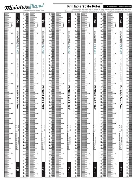 1 64 Scale Ruler Printable Printable Ruler Actual Size