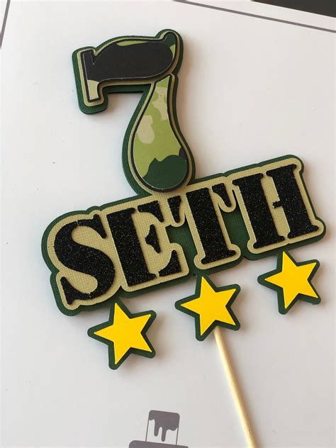 Personalised Army Cake Topper Etsy