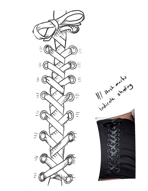 Laced Up Tattoo Design Etsy