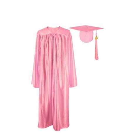China Customized Pink Shiny Graduation Gown And Cap Suppliers