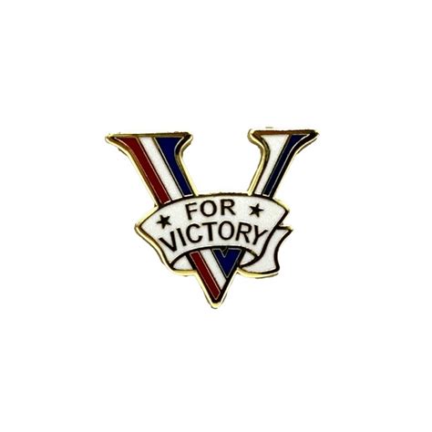Badge Email Metal V For Victory