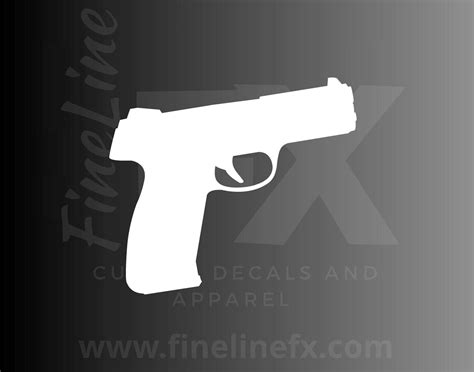 Gun Handgun Pistol Vinyl Decal Sticker