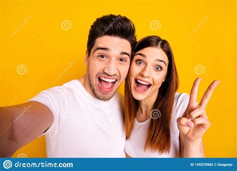 Self Portrait Of His He Her She Two Nice Attractive Lovely Trendy