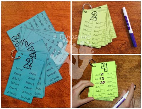 Welcome to preschool printable activities! Free Multiplication Wall Cards: 2 Types | 3 Dinosaurs