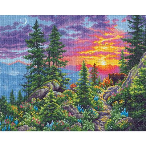 Dimensions Sunset Mountain Trail Counted Cross Stitch Kit 70 35383