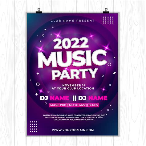 Poster Music Party Modern Concept 5992290 Vector Art At Vecteezy