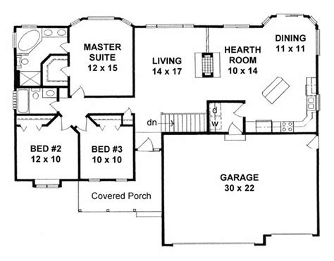 Ranch House Plan Chp 27642 At House Plans One