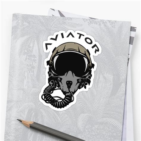 Fighter Pilot Helmet And Mask Sticker By Rott515 Redbubble