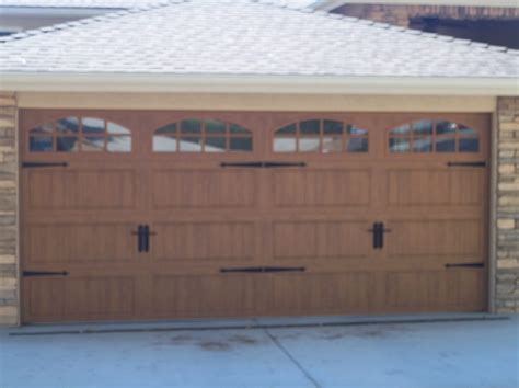 Clopay Garage Door Ultra Grain Medium Oak With Arch Windows And
