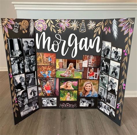 Senior Tri Fold Photo Display Board For Graduation Party Etsy Photo