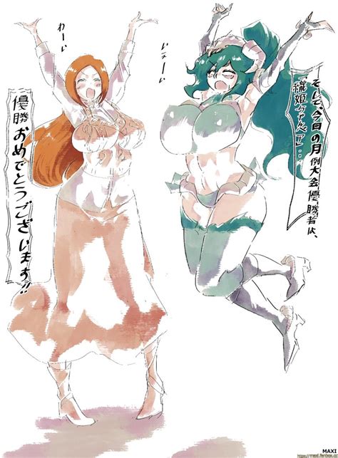 maxi inoue orihime nelliel tu odelschwanck bleach highres tagme 2girls breasts large