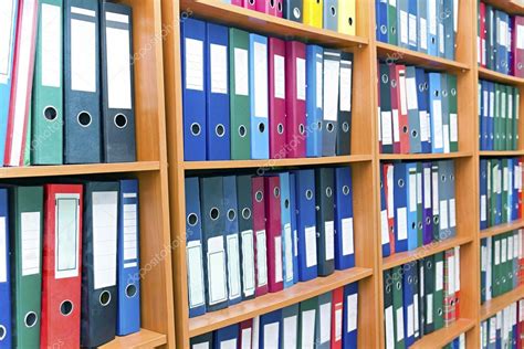File Folders Standing On The Shelves Stock Photo By ©plus69 12368764
