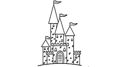 This is the base of the foundation. How to draw Castle pencil drawing for kids step by step ...