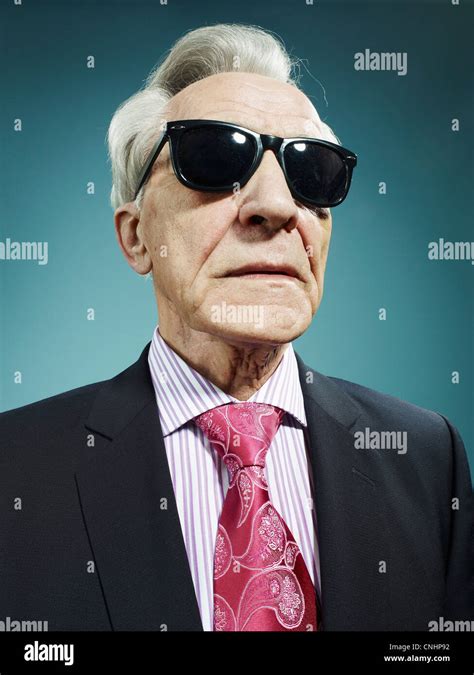 An Elegant Senior Man Wearing Sunglasses Stock Photo Alamy
