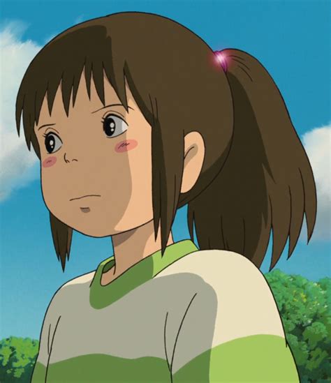 In Spirited Away 2002 Right Before Chihiro Leaves The Spirits Land The Hair Tie Her Magical
