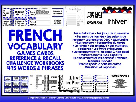 French Vocabulary Cards 1 495 Words And Phrases For Beginners French