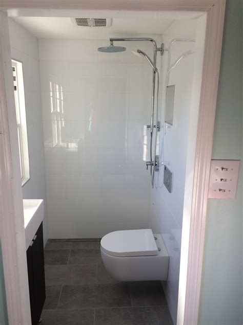 We invite you to walk through our amazing photos and share your tips and tricks for designing the perfect narrow bathroom with us! Conversion Gutted 4 X 6 Foot Half Bath That Was Formerly A