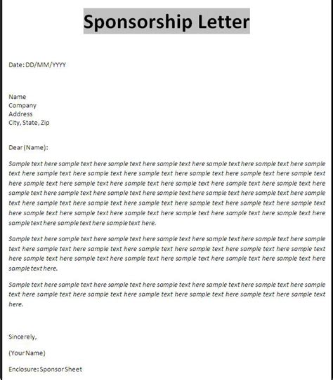 sponsorship proposal template samples   excel