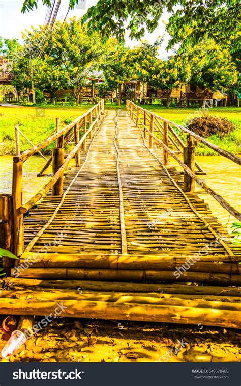 Bamboo Bridge Cross Pai River Thailand Stock Photo 649678408 Shutterstock