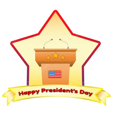 Happy Presidents Day Vector Png Images Happy Presidents Podium Image