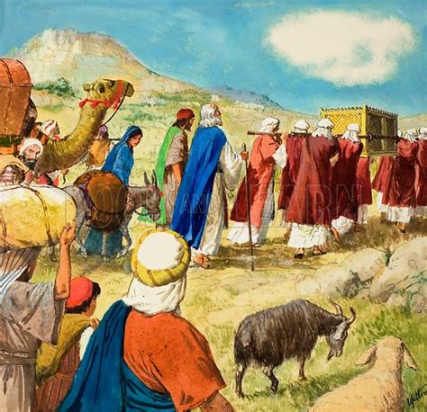 Moses And The Jews In The Wilderness Carrying The Ark Of The Stock