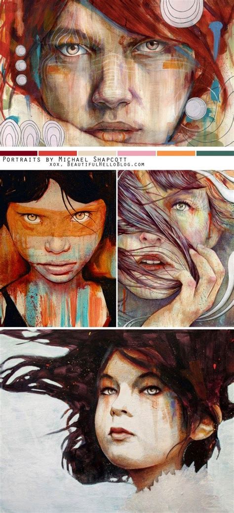 Stunning Mixed Media Portraits By Michael Shapcott Look At Those Colors