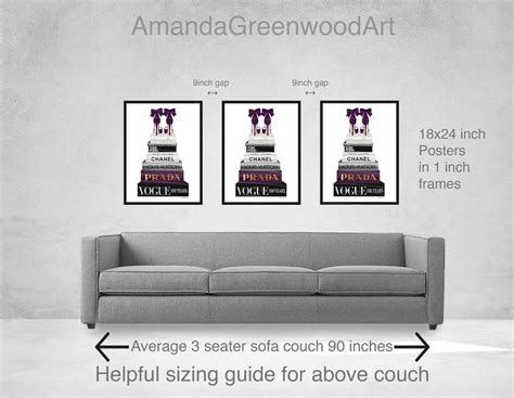 Art Over Couch Size Guide 18x24 Inches Set Of Three Art Size Guide