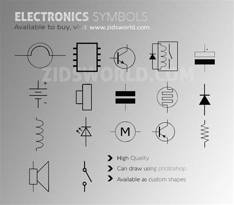 43 Electronic Circuit Diagram Components Symbols Background Easy Wiring