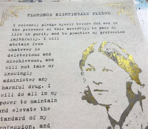 Personalized Florence Nightingale Pledge Nurse Oath Rn Etsy