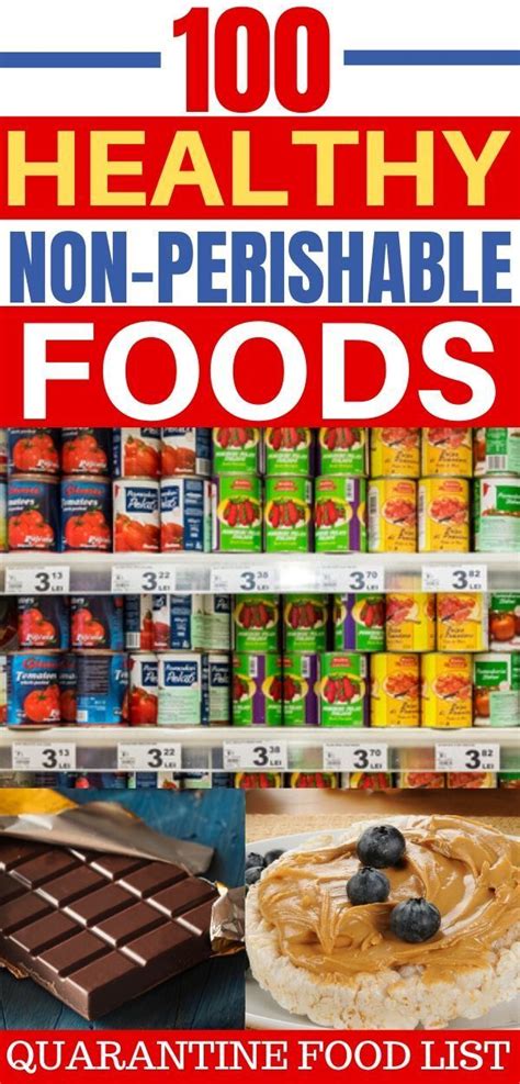 Canned goods are the best foods to stock up on during a crisis because they last up to two or three years. Healthy Non-perishable Foods List : 100+ Emergency Food ...