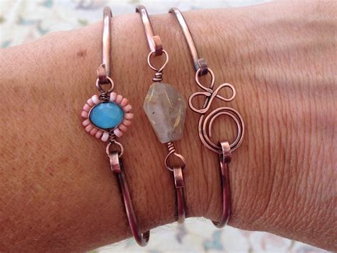 Lisa Yang Jewelry Quick Copper Wire Focal Bead Bracelets