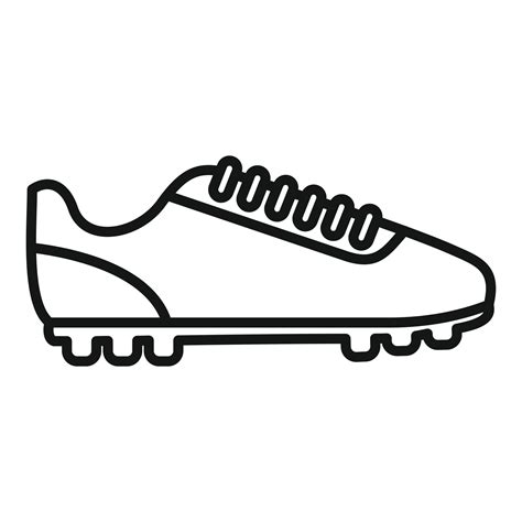 Soccer Boot Icon Outline Vector Football Shoe 14861479 Vector Art At