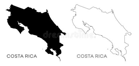 Costa Rica Map Silhouette Stock Illustration Illustration Of Continent