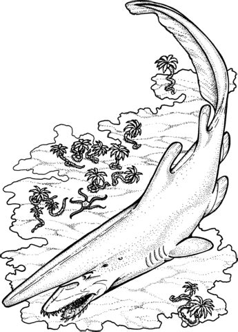 236x303 sharks and rays coloring page coloring pages bull shark. Goblin Shark Coloring page | Free Printable Coloring Pages