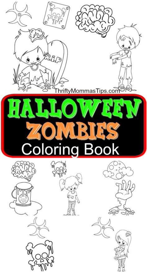 Halloween Zombies Colouring Book Thrifty Mommas Tips