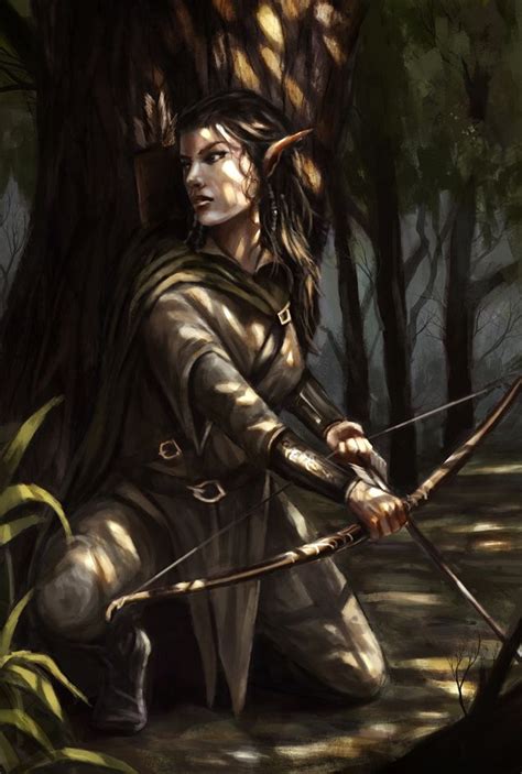 wow finally a female elven archer fully clothed i love her outfit too wood elf wild