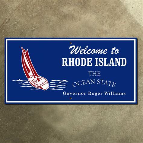Rhode Island Sailboat Welcome Sign Signs By Jake