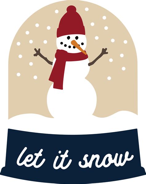 Let It Snow Snow Globe Svg Cut File Snap Click Supply Co