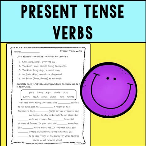 Present Tense Verbs Assessment Or Practice Present Tense Verbs