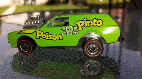 Vintage 70s Hot Wheels Redline Neon Green Poison Pinto 1975 Diecast Car