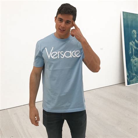 Italian Male Model Pietro Boselli Versace T Shirts For Women Mens Tops Street Styles