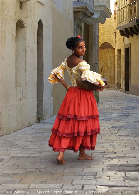 Spanish Gypsy Womens Costume Xix Century Reconstruction Photo