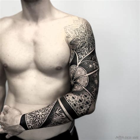Geometric Patterns Mens Sleeve | Best tattoo design ideas