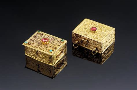 bonhams two qajar gold qur an boxes persia 19th century 2