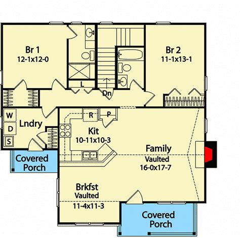 Simple Country Cottage 22081sl Floor Plan Main Level Cottage Plan