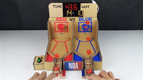 How To Make 2 Players Basketball Arcade Machine With Phone And Cardboard