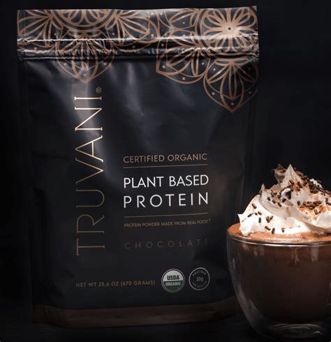 Organic Plant Based Chocolate Protein Powder From Truvani